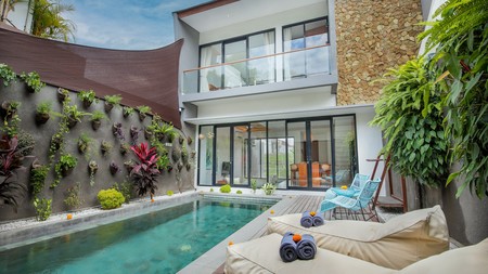 Leasehold - Tranquil Rice Field View Villa with Private Pool and Modern Amenities in Canggu Bali