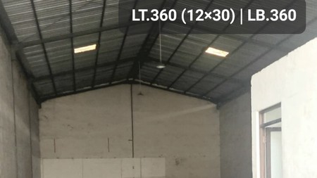 Disewakan 360 m2 Gudang Surabaya JL.Greges Jaya  - Asem Rowo - Margomulyo -Lantai COR BETON  plus Ruang KANTOR