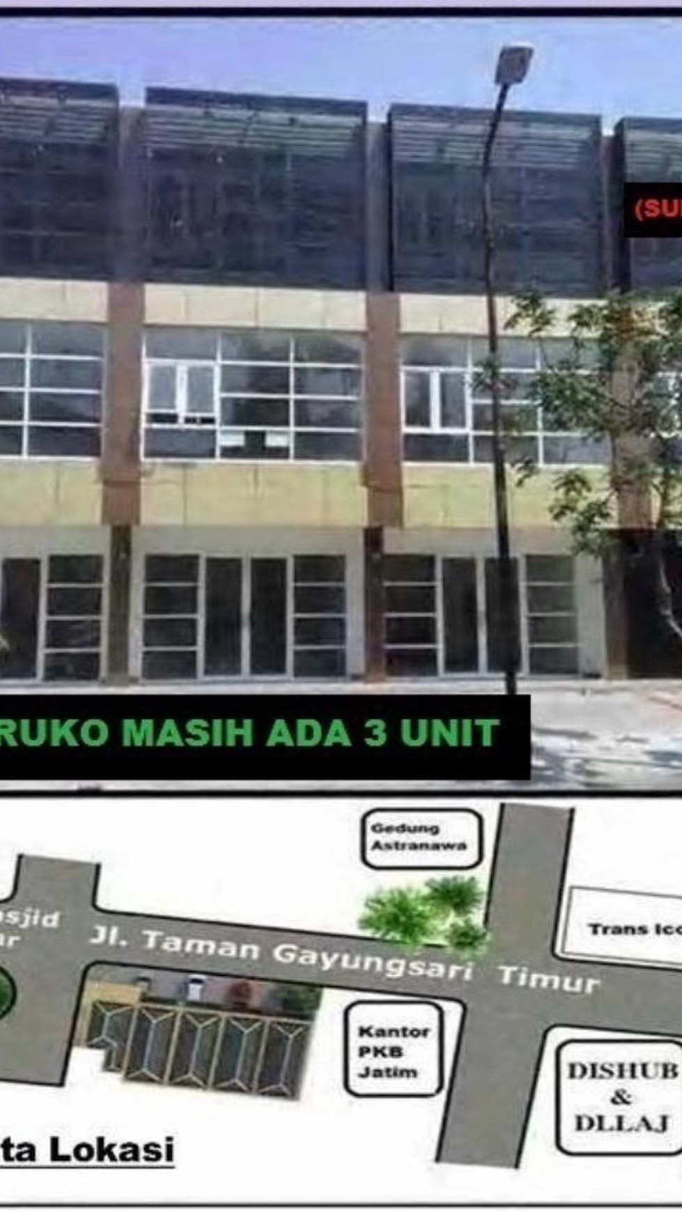 Dijual Ruko Jejer Lokasi Strategis Taman Gayungsari Timur