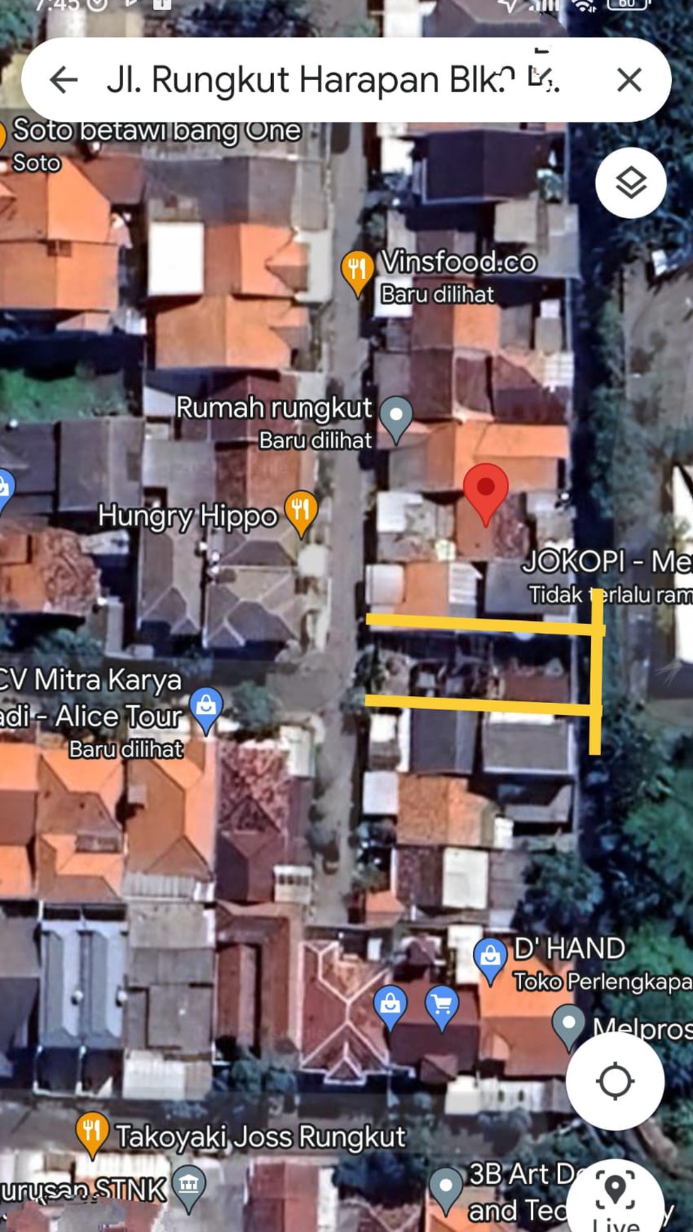 DIJUAL RUMAH Hitung Tanah ( Rungkut )