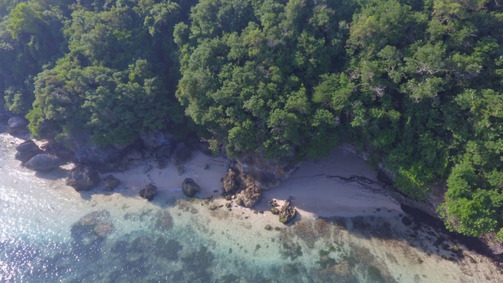 Freehold ocean view cliff land at Thomas Beach Pecatu.