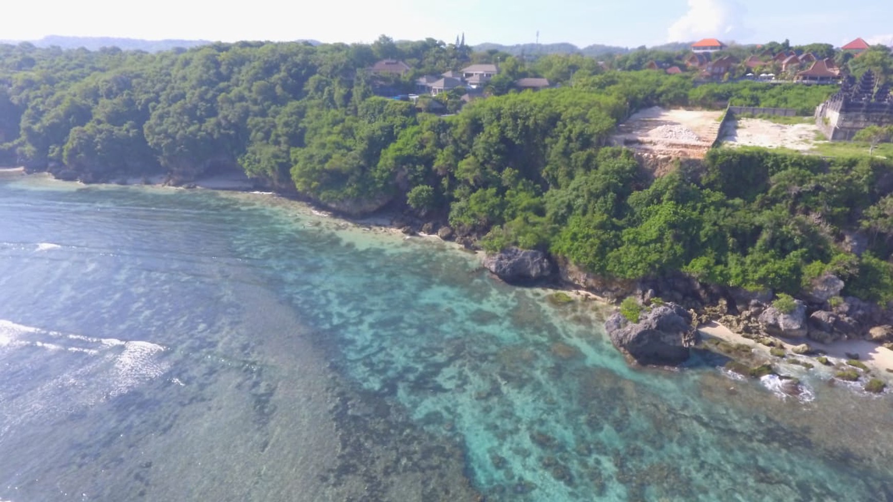 Freehold ocean view cliff land at Thomas Beach Pecatu.