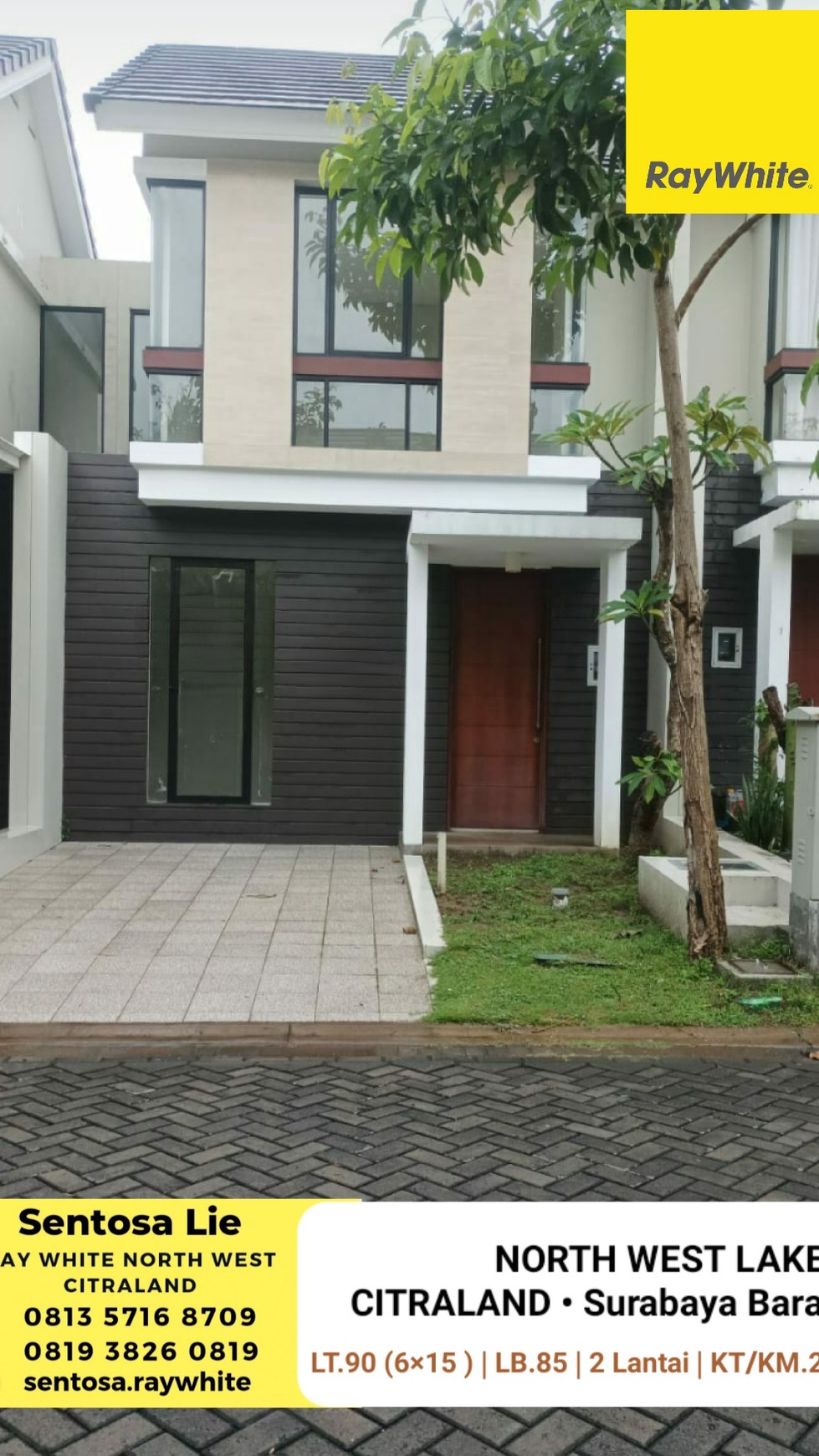 Dijual North West Lake Citraland Surabaya SPESIAL 2+1 Kamar Tidur - Siap Huni 