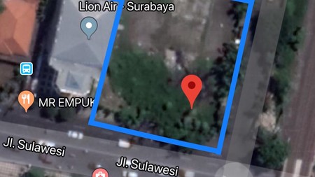 Tanah dijual di Jalan Sulawesi Surabaya. Dekat Raya Gubeng