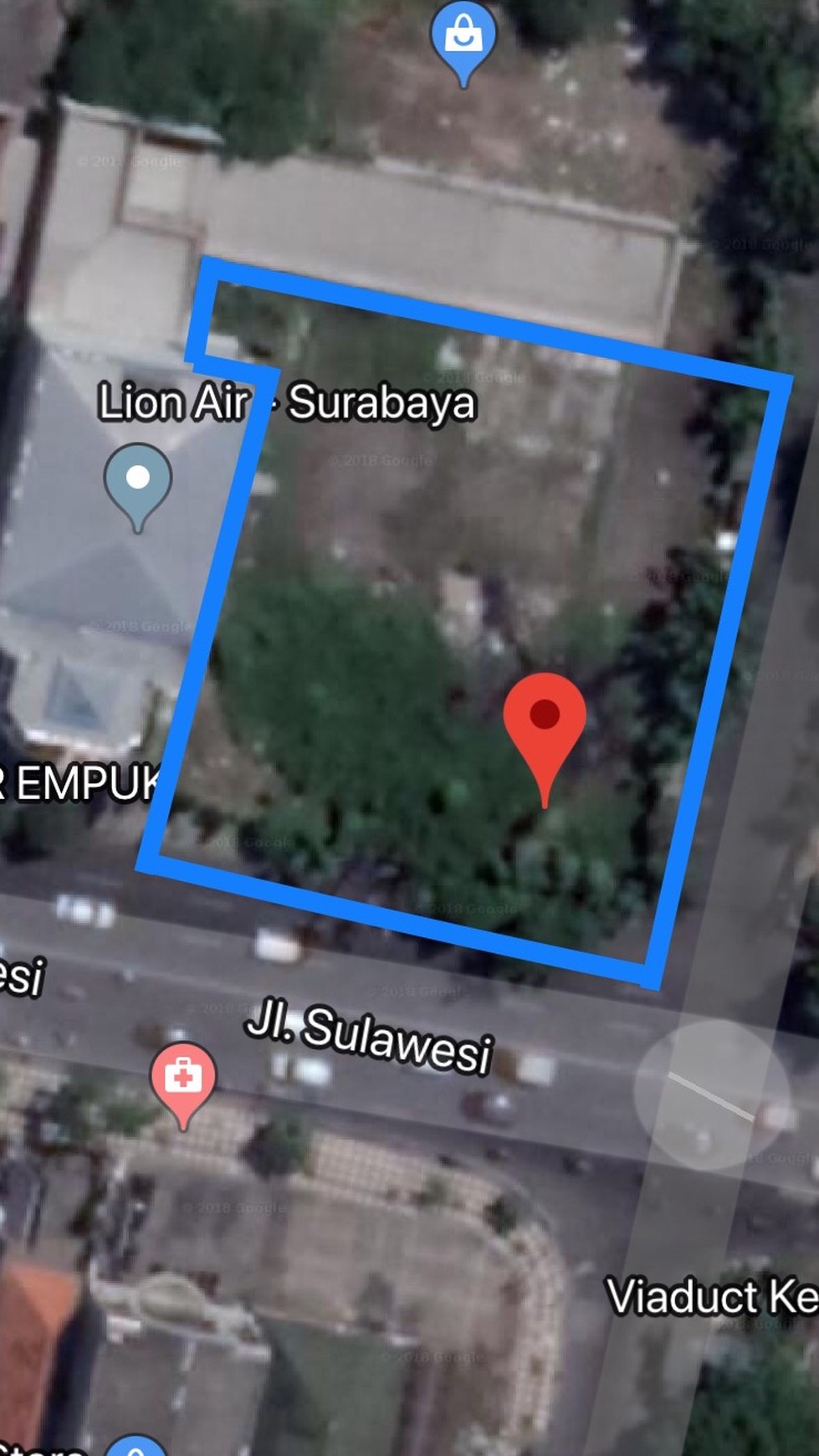 Tanah dijual di Jalan Sulawesi Surabaya. Dekat Raya Gubeng