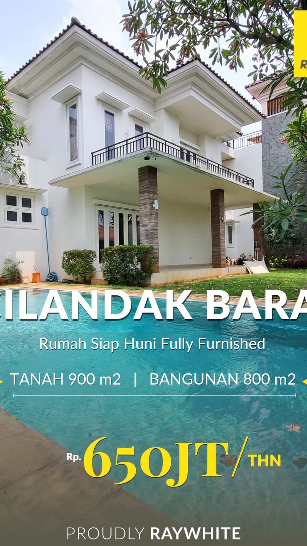 Rumah Dalam Lingkungan Tenang Furnished Area Cilandak Barat