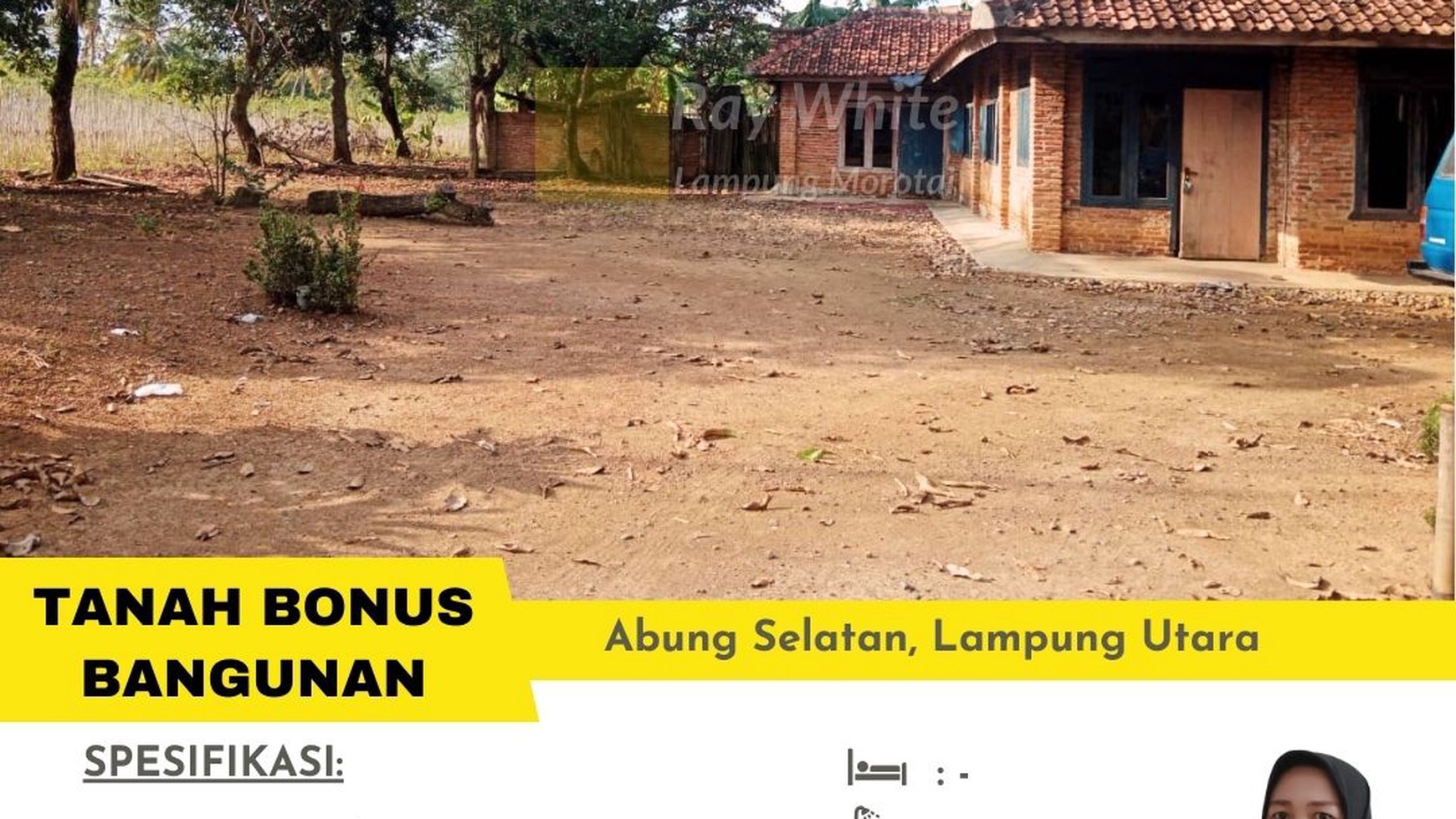 Dijual Cepat Tanah  Bonus Bangunan