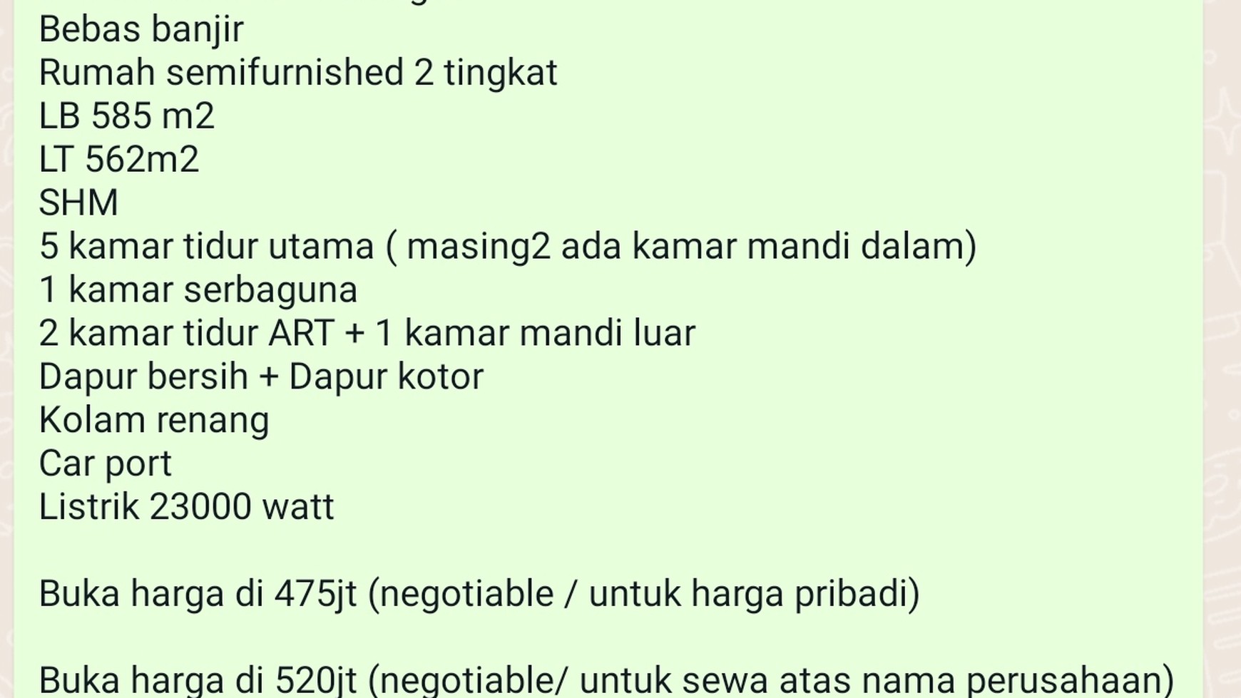 Rumah Mewah Siap Huni Metro Pondok Indah 