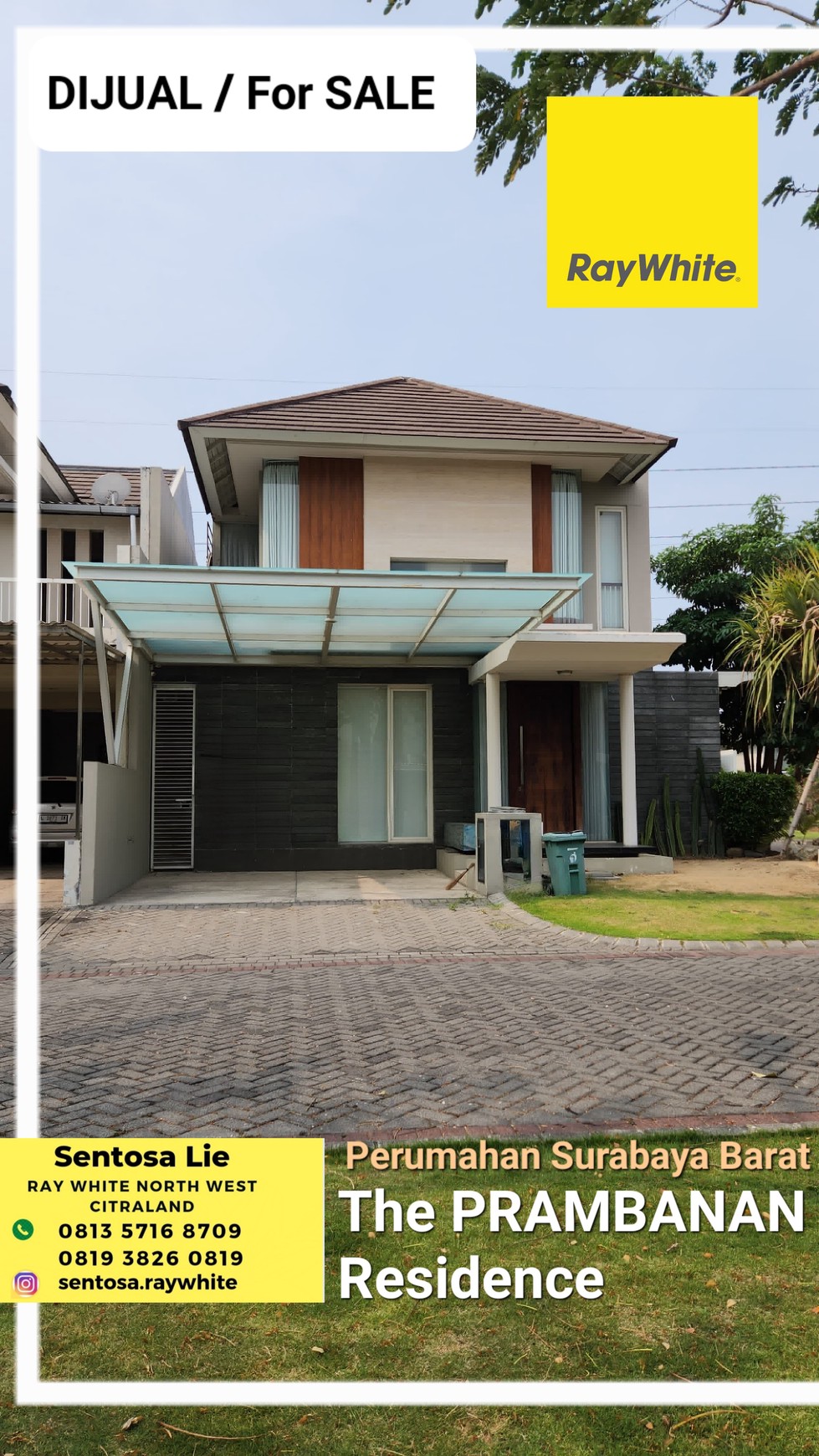 Dijual Rumah Prambanan Residence  Surabaya Barat FULL FURNISHED Lantai MARMER Mewah Dekat Citraland, Pakuwon Mall, PTC