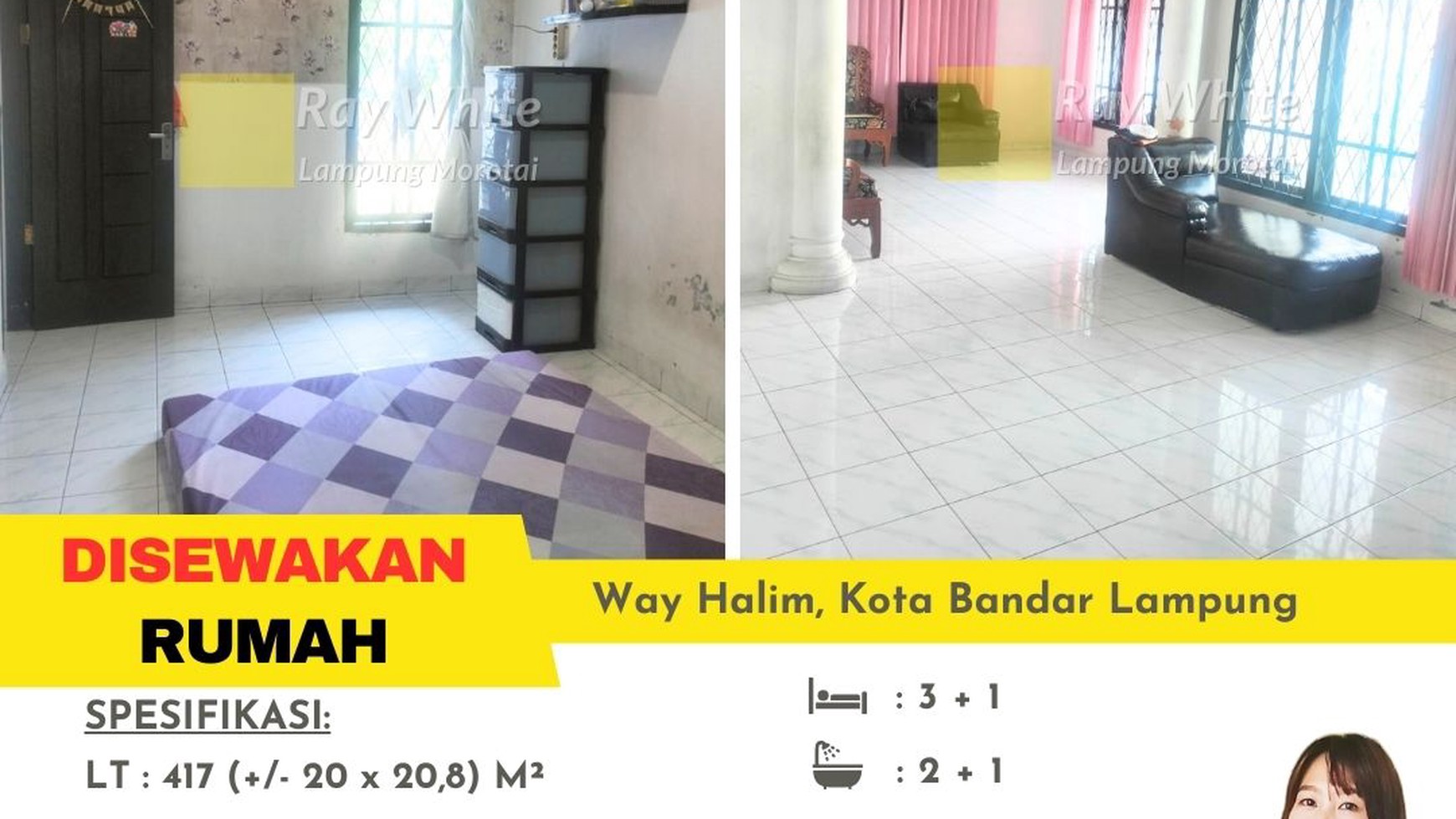 Rumah Sewa  Murah Siap Huni Di Pusat Kota Bandar Lampung