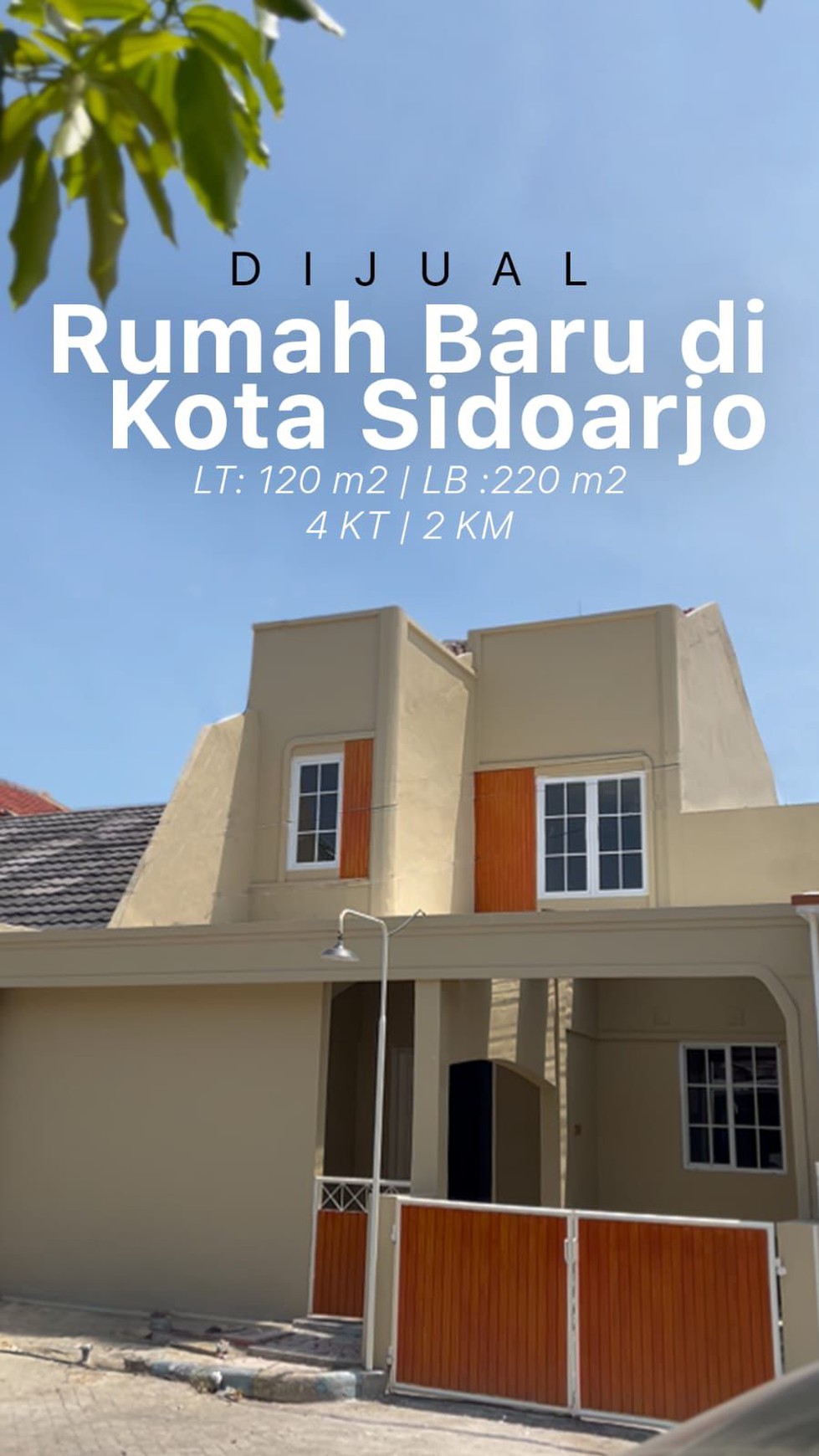 Murah Dijual Rumah Baru Sidoarjo Kota -5 Menit Ke Alun-Alun Kota - Spesial Row Jalan Lebar 4 Mobil