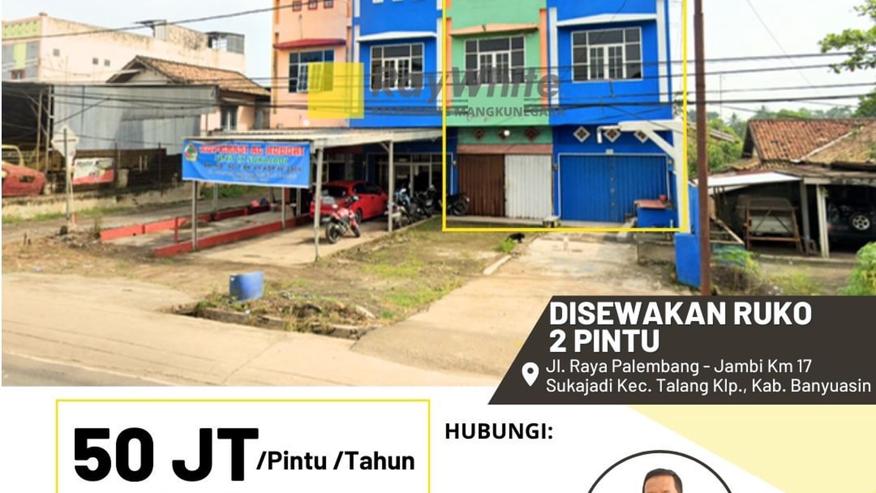 Ruko Disewakan 2 Pintu