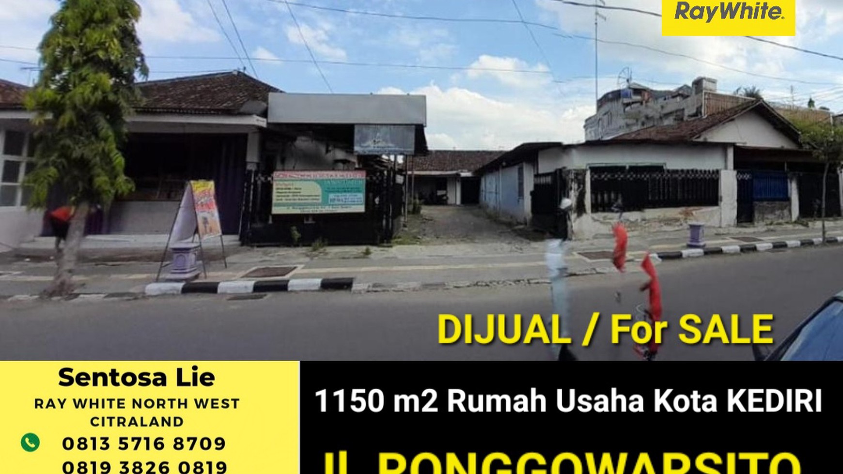 Dijual 1150 m2 Rumah Komersial Usaha Kota Kediri di Jalan Ronggowarsito - Garasi Carport 30 MOBIL cocok Buat Segala Usaha