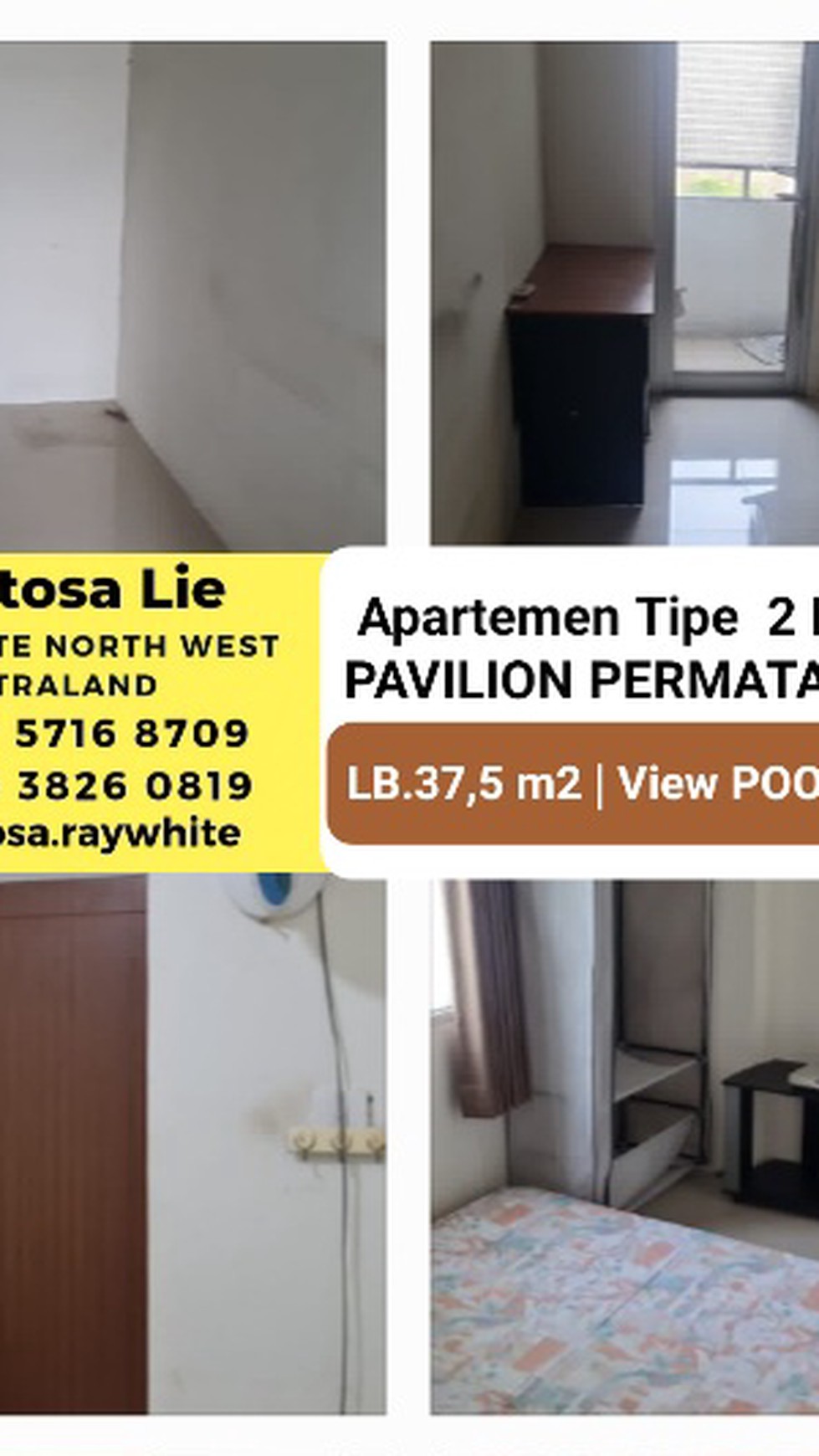 Dijual Apartemen Pavilion Permata 2 Tipe 2 Bedroom STRATEGIS dekat Villa Bukit Mas, Lagoon Avenue,Akses TOL Satelit