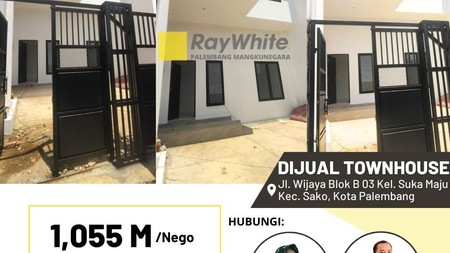 Dijual Cepat Townhouse di Kota Palembang