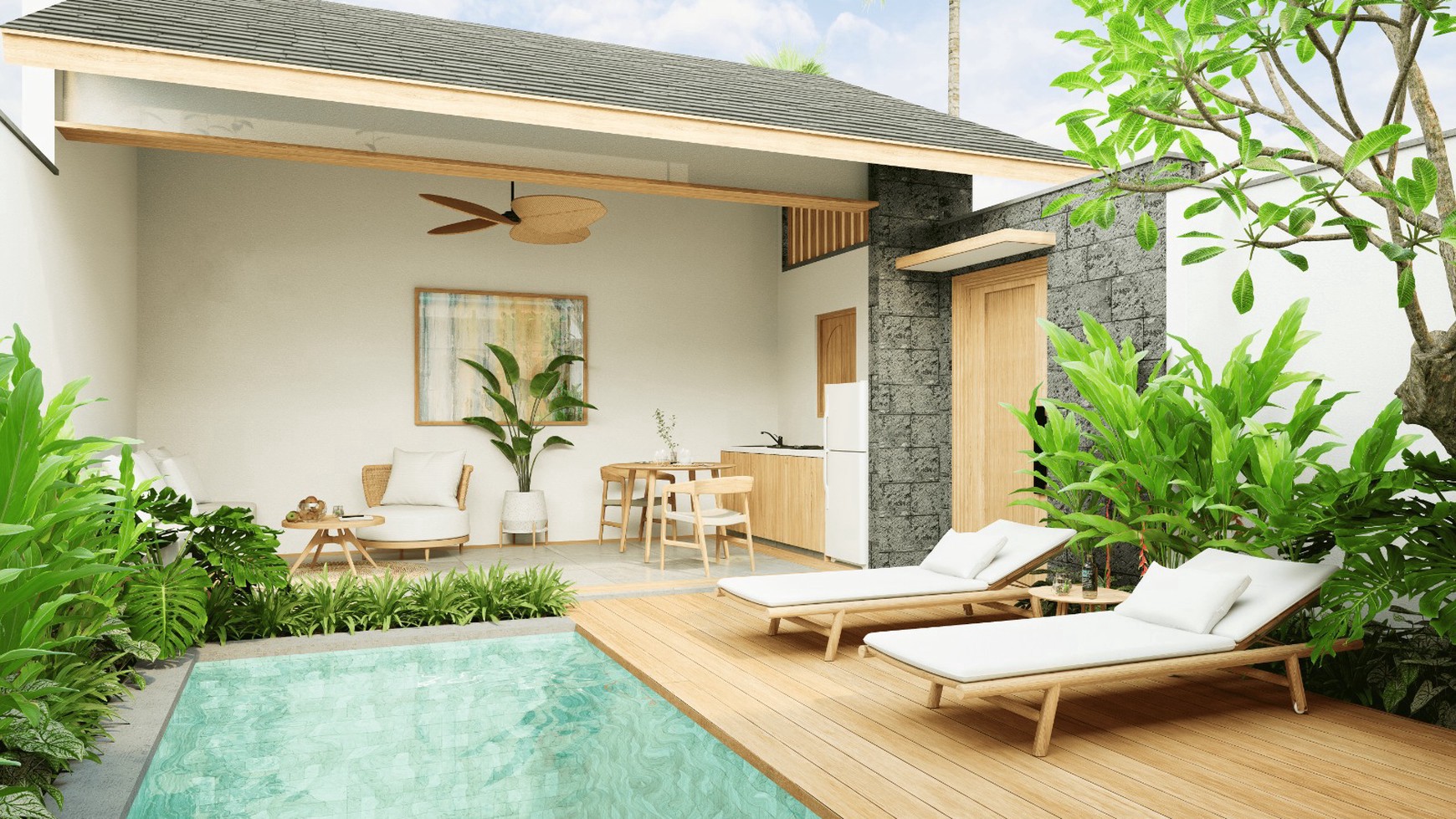 For Sale Freehold - Brand new modern villa complex with good villa management close to Seseh beach Bali( Type R.V.S )