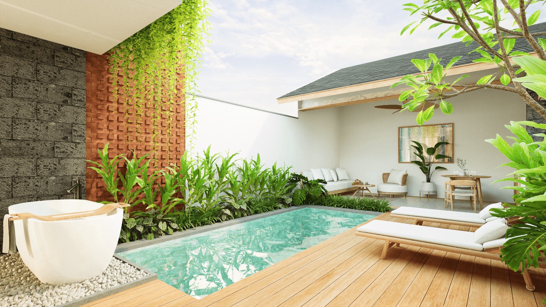 For Sale Freehold - Brand new modern villa complex with good villa management close to Seseh beach Bali( Type R.V.S )