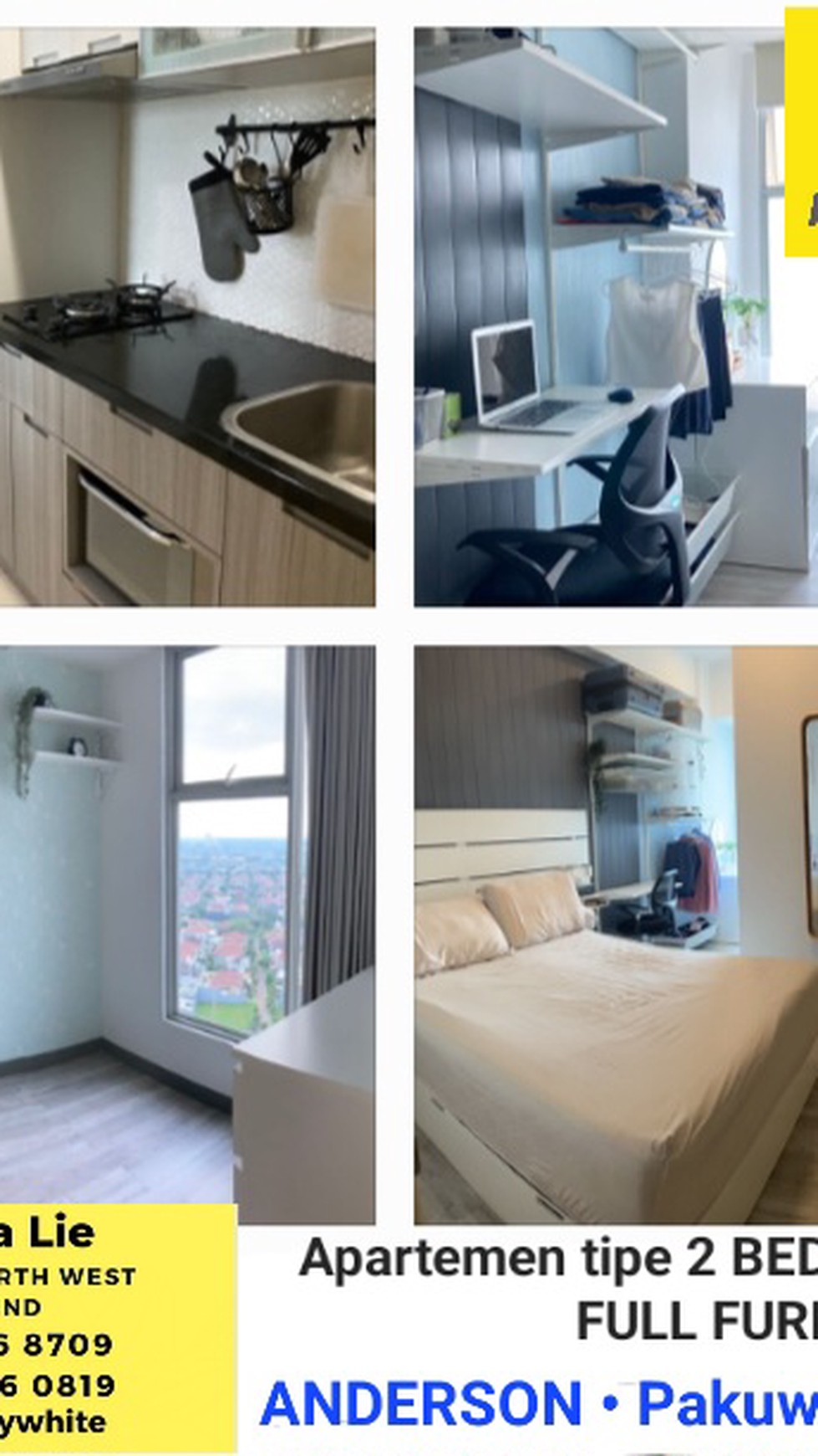 Dijual Apartemen Anderson 2 bedroom Pakuwon Mall Surabaya  BONUS FULL Furnished Best Vity View