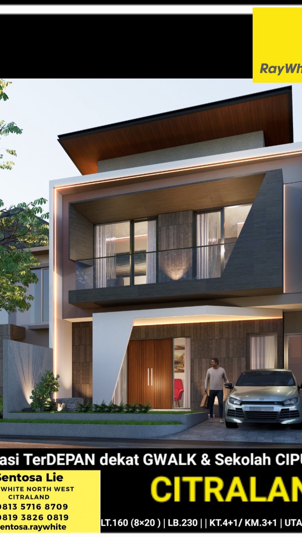 Dijual Rumah Baru Taman Gapura - Internasional Village - Royal Park -  Citraland Surabaya - Surat SHM -  Dekat Gwalk , Sekolah Ciputra