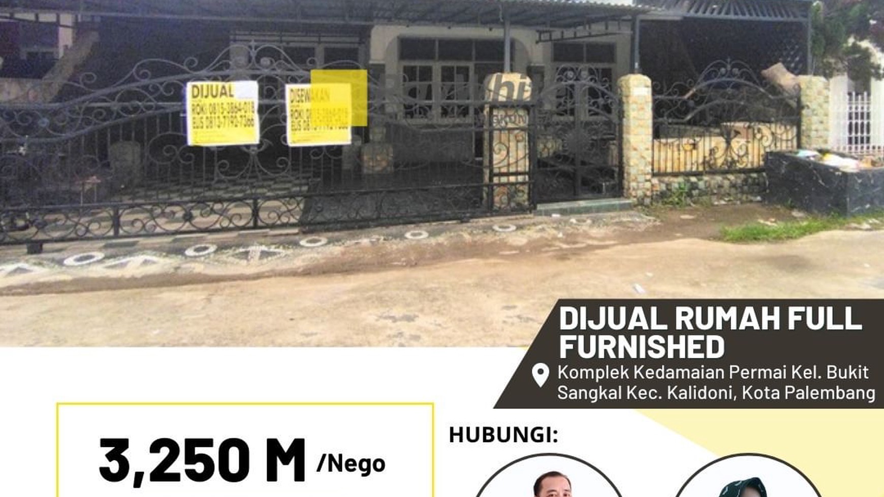 Dijual Rumah Full Furnished di Komplek Kedamaian Palembang