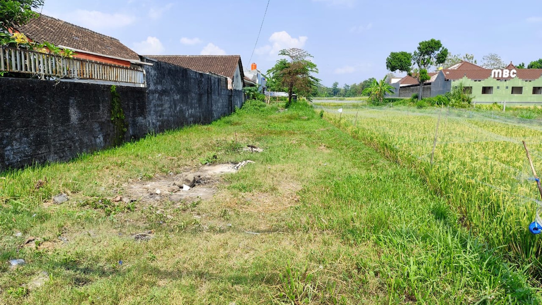 Tanah Pekarangan Luas 529 Meter Persegi Lokasi di Daerah Kalasan Sleman 