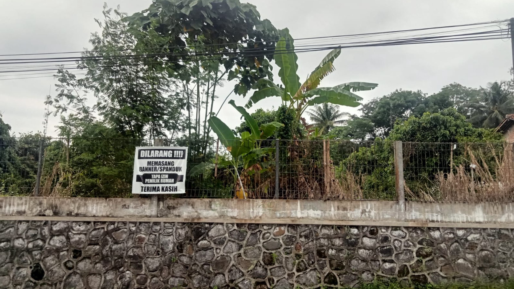 Tanah Luas 5345 Meter Persegi Lokasi Jurang Ombo Magelang Selatan