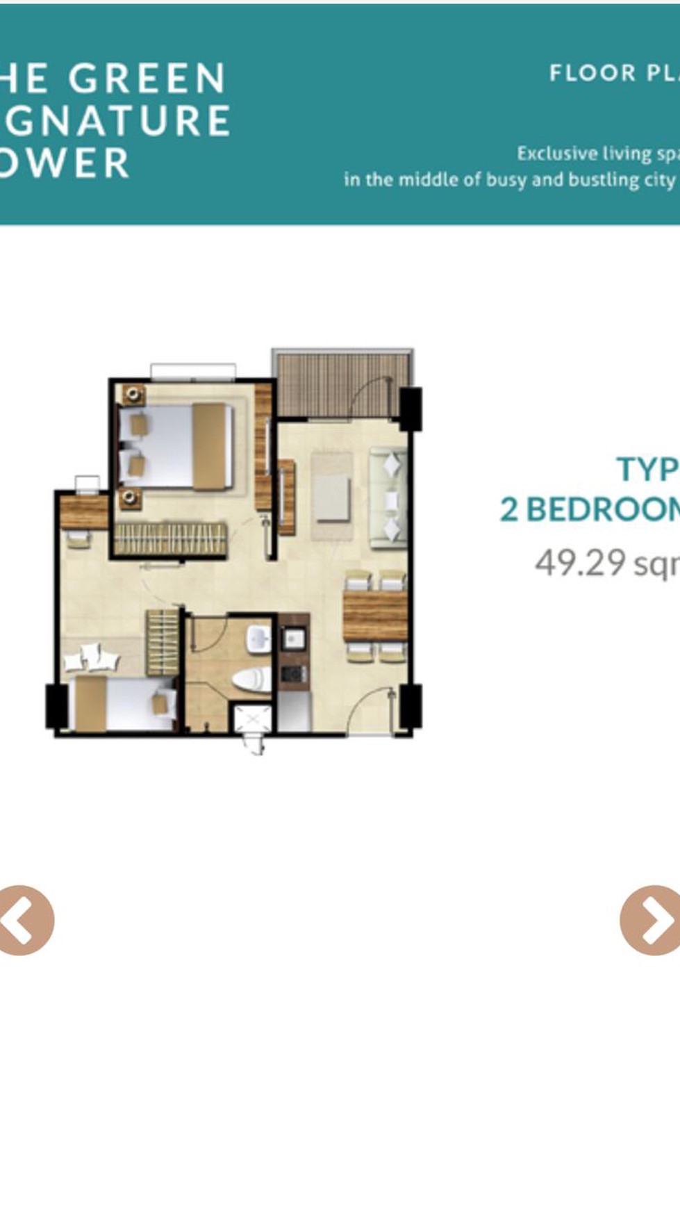 Apartemen Signature Park Grande 2BR Letak Unit Hook, View Kota Melihat LRT Cawang