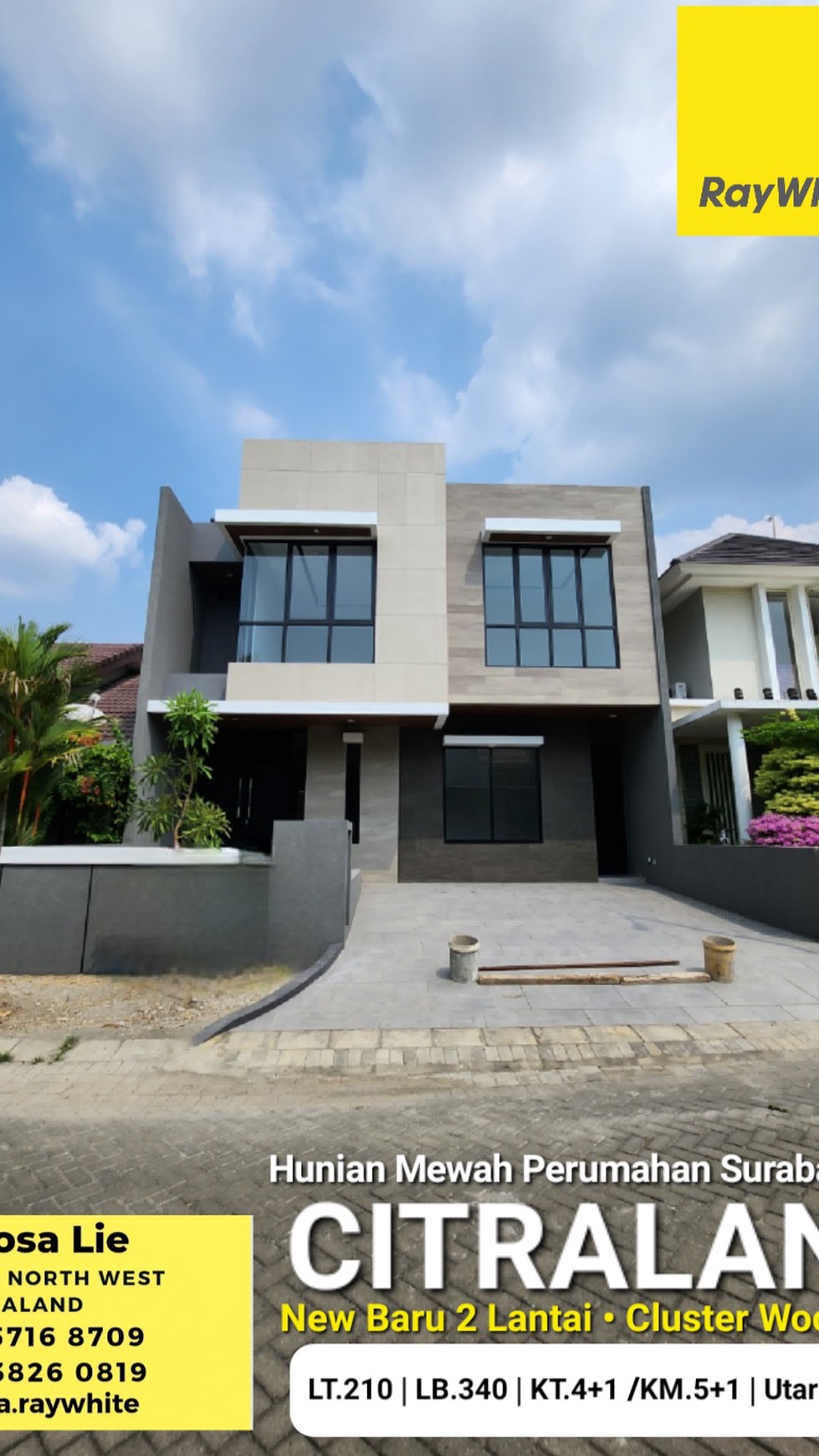 Dijual Rumah Baru Woodland Citraland Lantai GRANITE Tile in Luxury Desain Terbaru Dekat Universitas Ciputra, Pasar Modern , GWalk