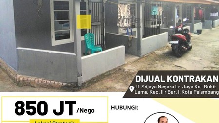 Dijual Kontrakan 5 Pintu di Jl Srijaya Negara Kota Palembang