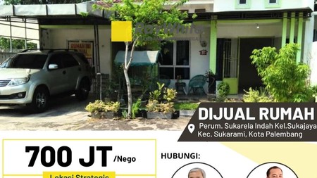 Dijual Cepat Rumah di Perumahan Sukarela indah Kota Palembang