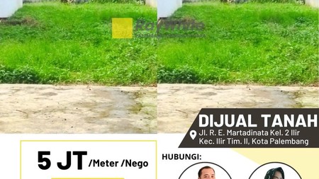 Dijual Cepat Tanah di Jl R.E Martadinata Kota Palembang