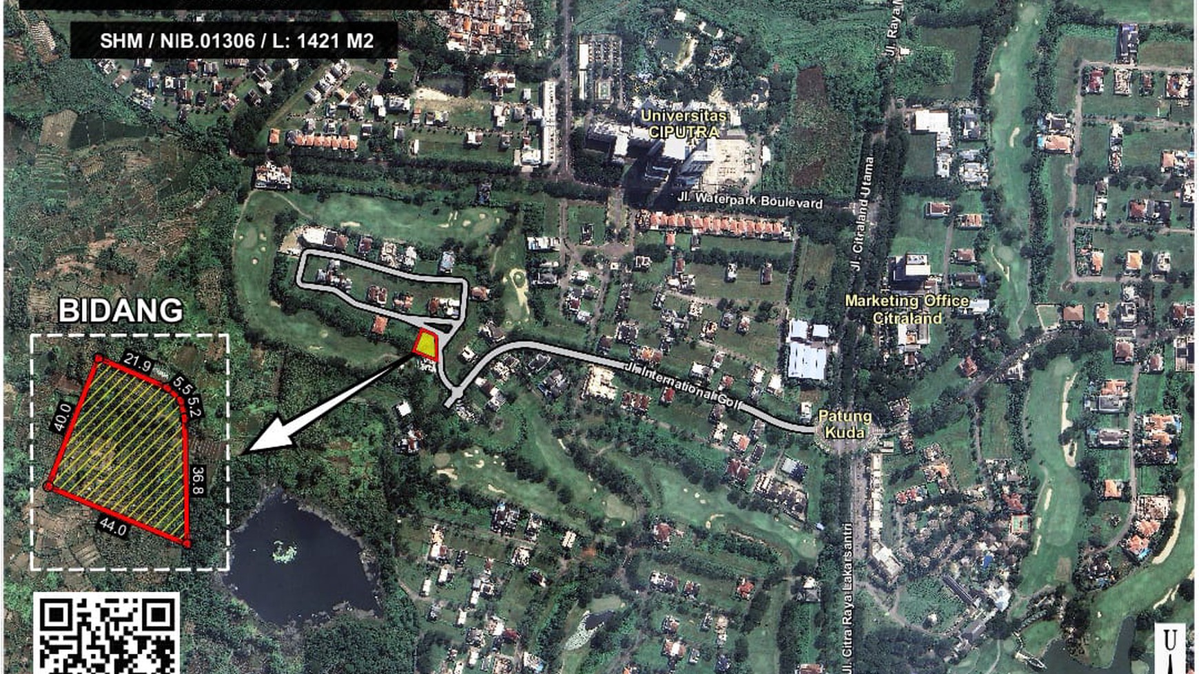 1823. Dijual Tanah Kavling Bukit Golf International 