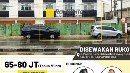 Ruko Disewakan d Jalan Perintis Kemerdekaan Palembang