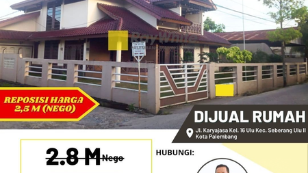 Rumah Dijual Di Seberang Ulu Palembang