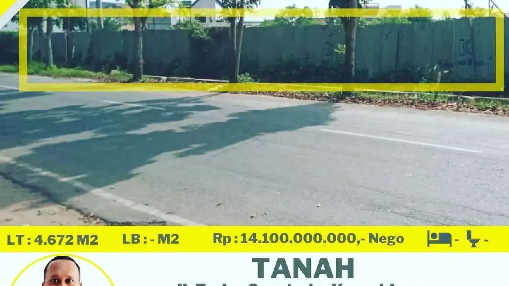 dijual tanah pinggir jalan