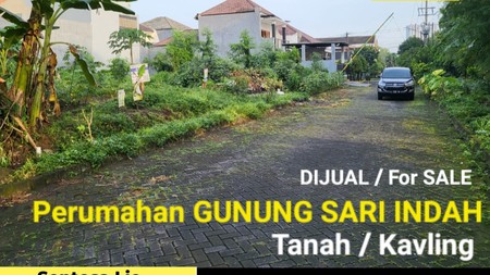 Dijual Tanah Kavling Perumahan Gunung Sari Indah Wiyung Surabaya Barat Dekat Akses TOL, Pakuwon Mall, PTC, Supermall