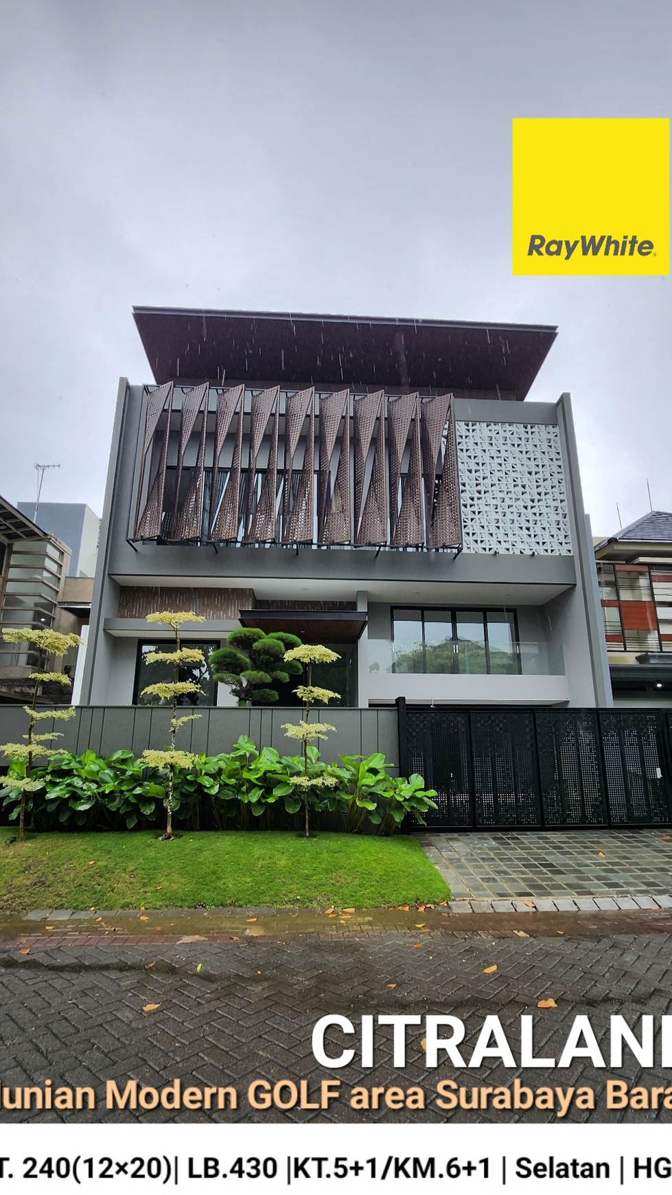 Dijual Rumah Citraland Golf area Somerset - Bukit Golf Internasional Surabaya - NEW Split Level Modern Desain