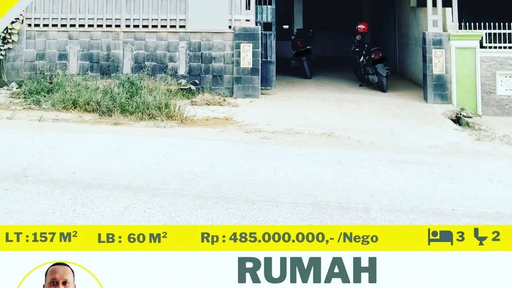 dijual rumah pinggir jalan