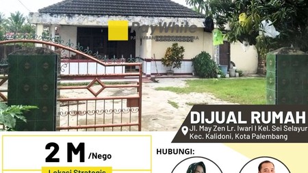 Dijual Cepat Rumah di Jl May Zen Kota Palembang