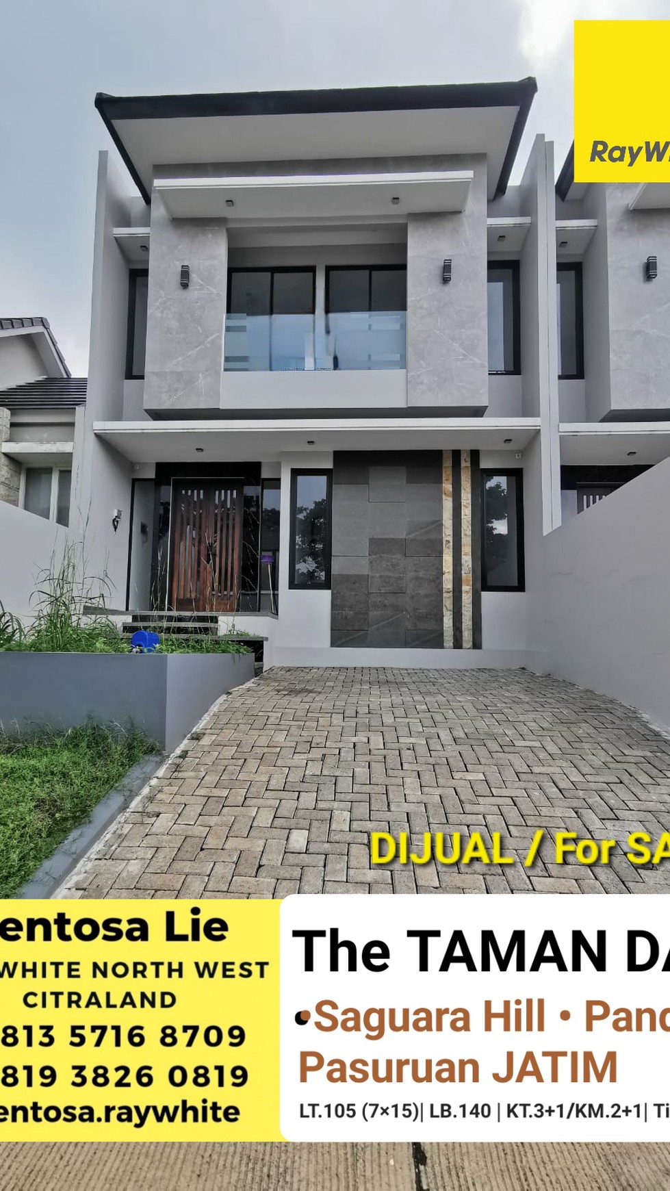 MURAH Rp.1 M-an Dijual Rumah Villa The Taman Dayu - Saguara Hill - Pandaan Jawa Timur