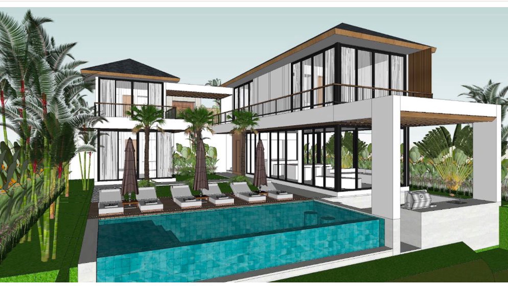 For Sale Leasehold - Brand new modern villa with view jungle and natural rice field in secret spot Kaba - Kaba  Bali ( Type 2 )