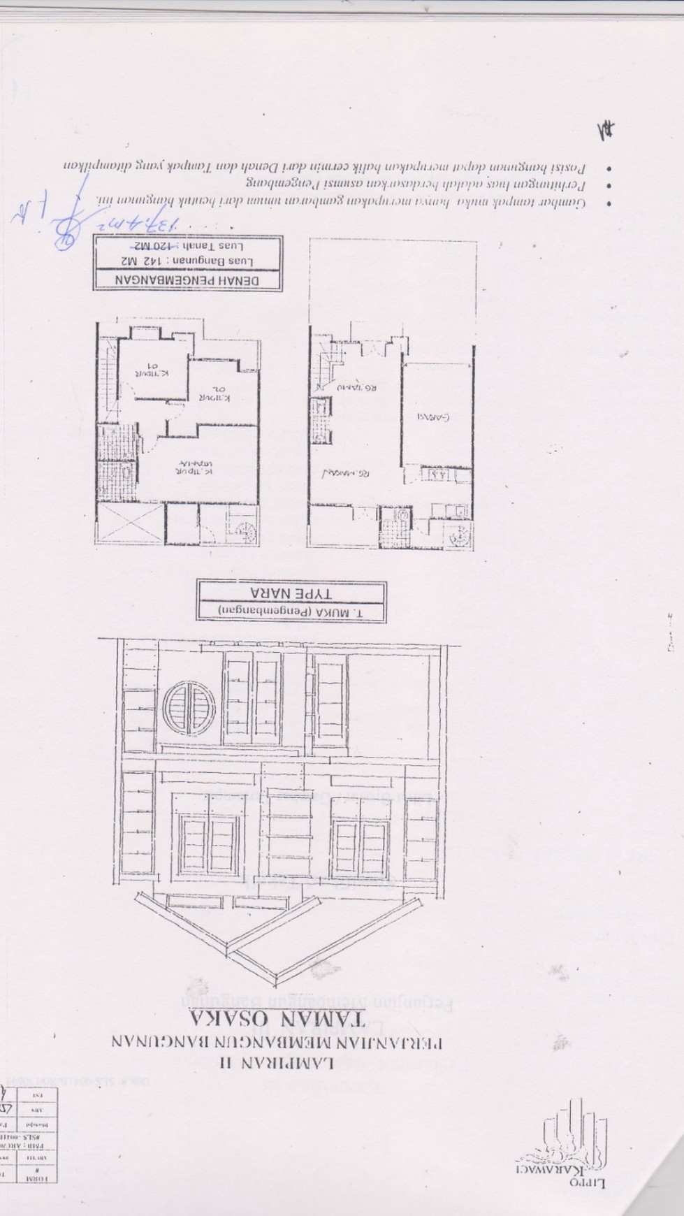 Dijual Rumah hunian di Taman Osaka Lippo Karawaci Tangerang