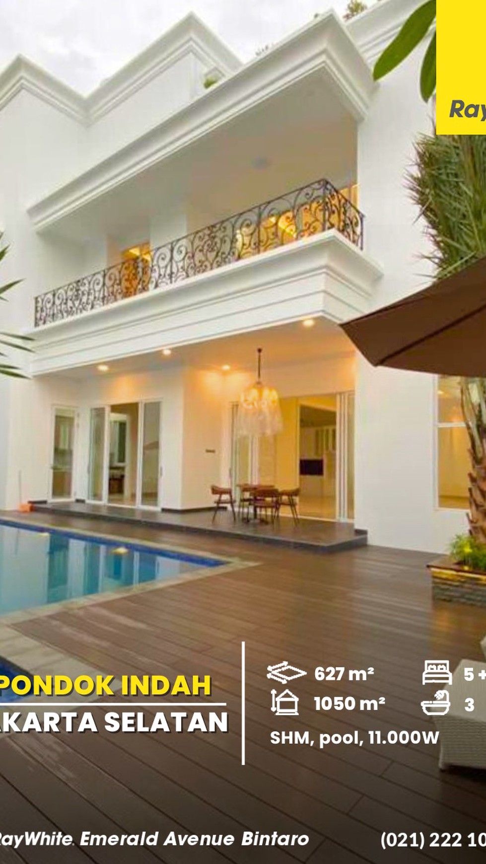 Dijual Cepat rumah mewah,ada kolam renang di Pondok Indah Jakarta Selatan