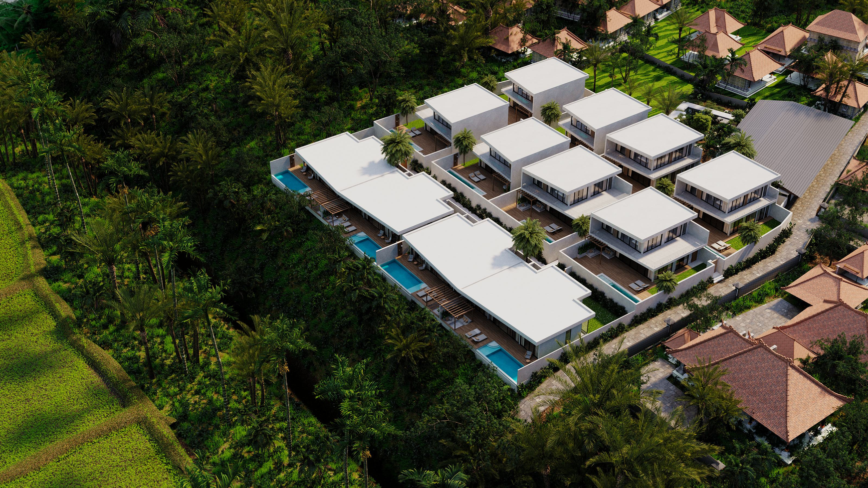 For Lease Off-Plan Villas With River and Tropical Jungle Ambiance in Ubud