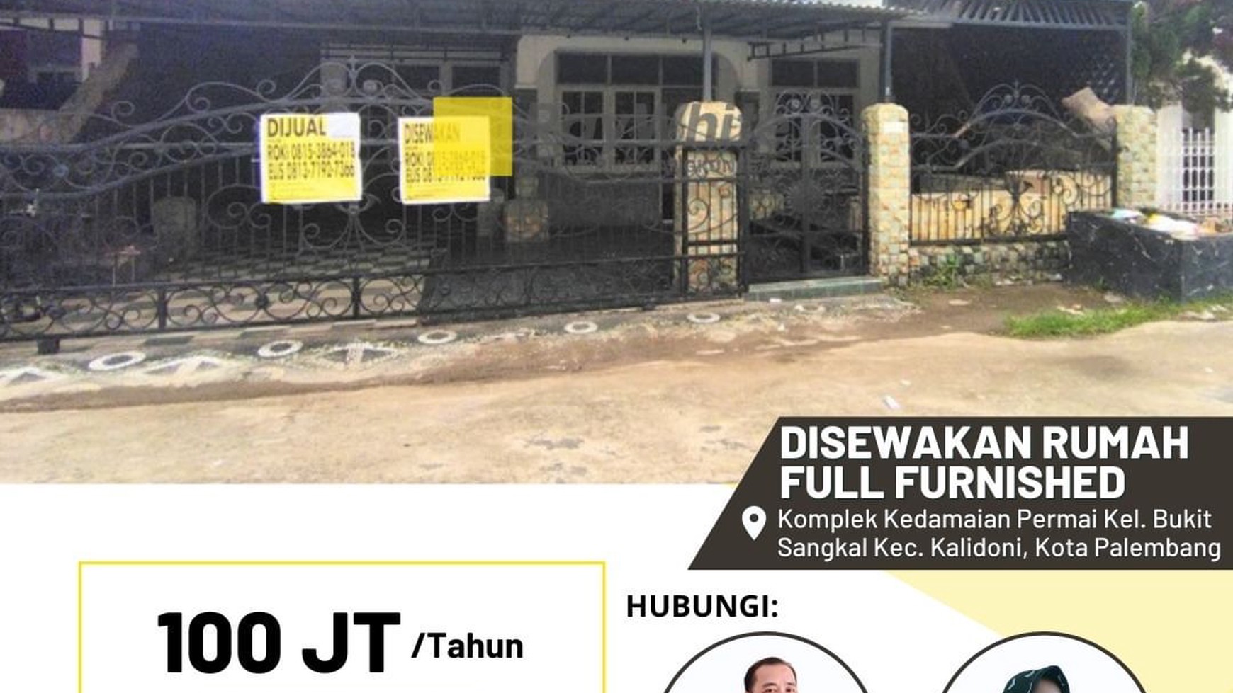 Disewakan Rumah Full Furnished di Komplek Kedamaian Permai Kota Palembang