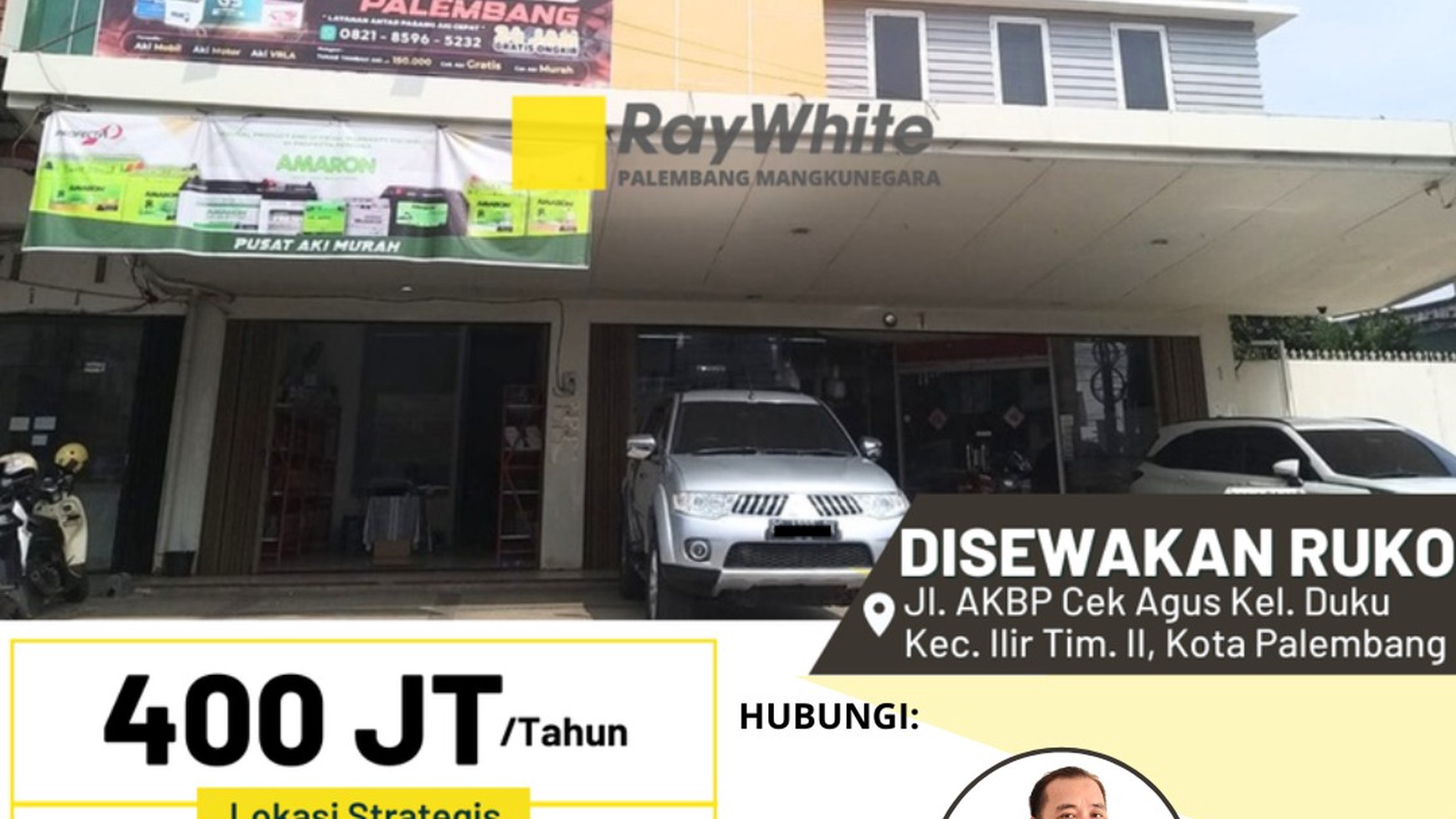 Disewakan Ruko 3 Pintu di Jl AKBP Cek Agus Kota Palembang