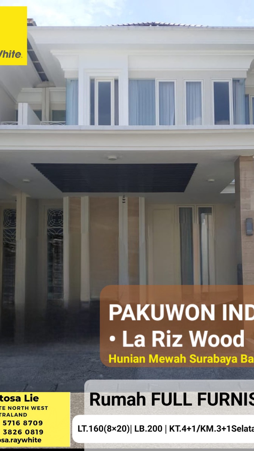 Dijual Rumah Pakuwon Indah La Riz Wood - La Riz Golf Residence Full Furnished Dekat Graha Family, Citraland, Pakuwon Mall