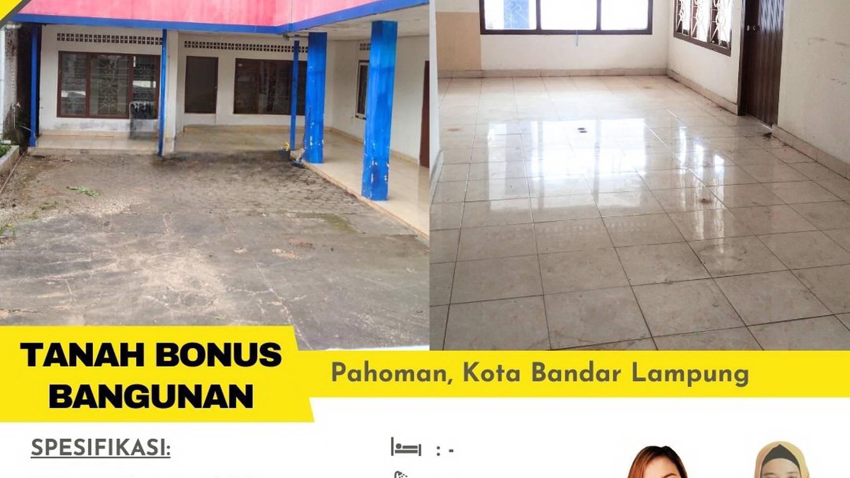 Disewakan Tanah Bonus Bangunan