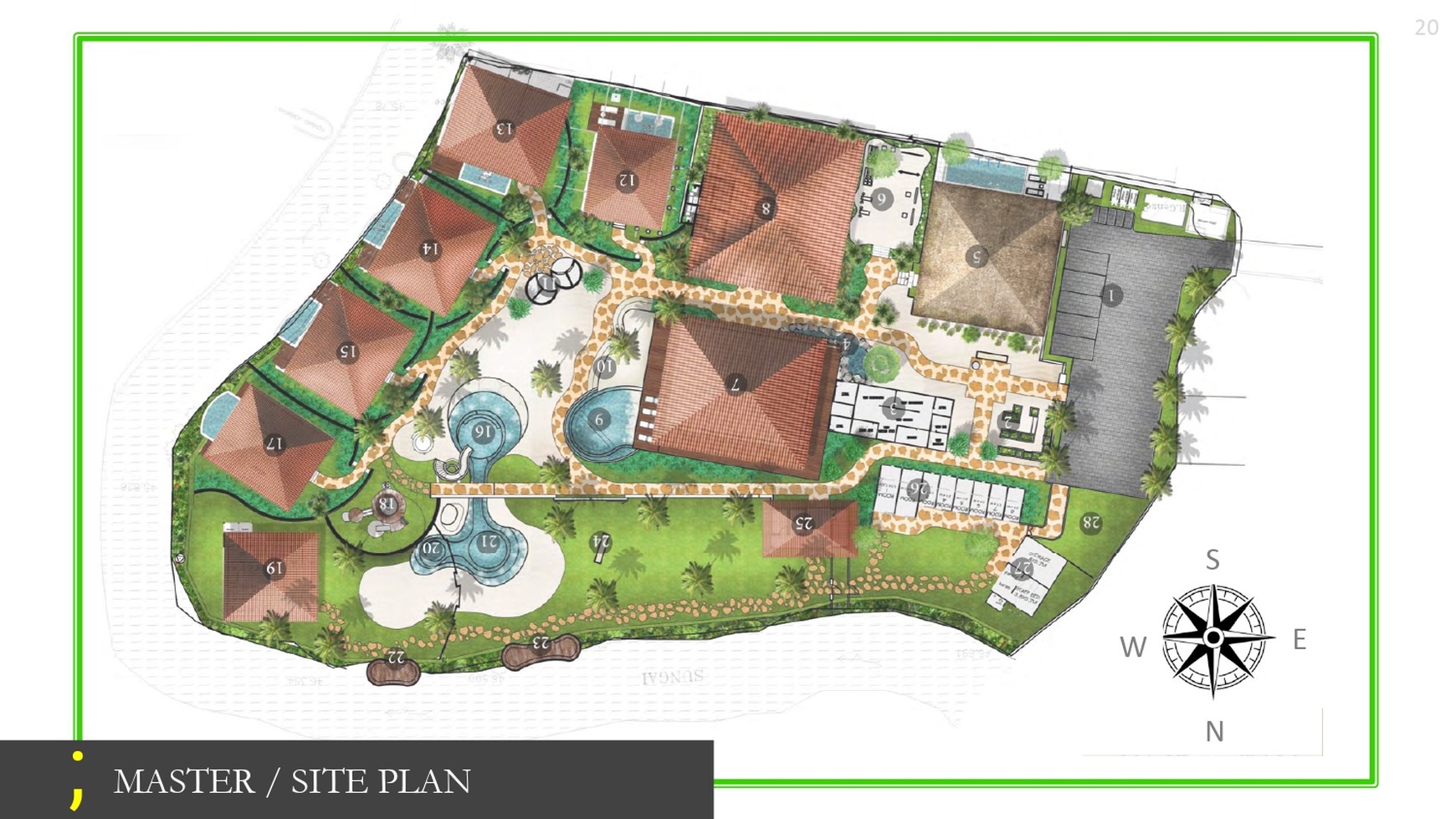 Freehold beautiful 9 joglos in area premium Canggu Bali