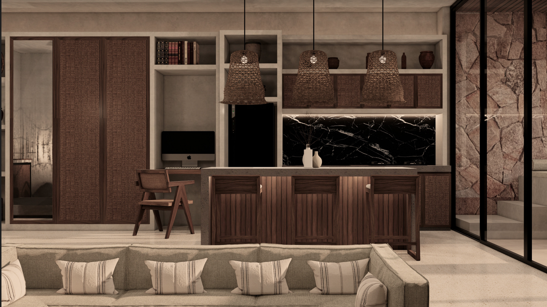 1-Bedroom  First Floor & 2nd Floor Apartment with Plunge Pool Berawa Canggu Bali